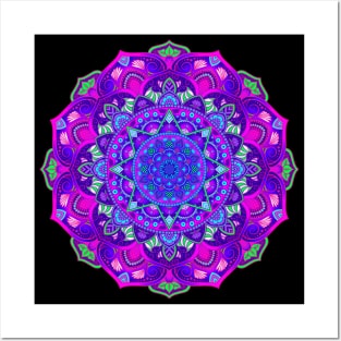 Vibrant Mandala Design Posters and Art